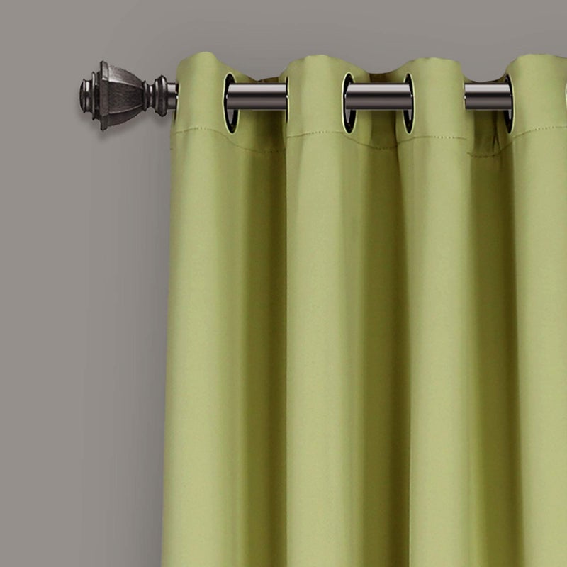 Lush Decor Insulated Grommet Blackout Window Curtain Panels, Pair, 52" W x 108" L, Sage - Classic Modern Design - Chic Window Decor - Long Curtains For Living Room, Bedroom, Or Dining Room - Image 2